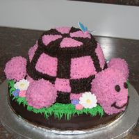 Turtle Cake This is for a friend's daughter's 3rd birthday. She wanted a pink cake so I made a white cake & added strawberry puree. I...