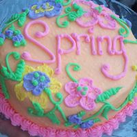 Spring My first try at brush embroidery. This is my favourite cake to date. It was a chocolate orange cake with a chocolate ganache filling and...