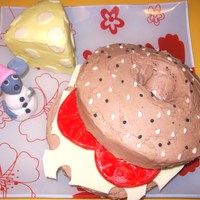 Cheesy Sweet 16 I made this everything bagel (with handmade poppy and sesame seeds) tomatoes and swiss cheese along with a wedge of swiss cheese for my...