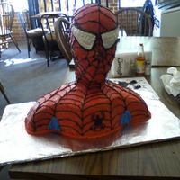 Spiderman Head was a styrofoam wig mold
