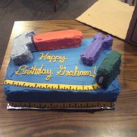 Tools fondant tape measure. the rest is cake and buttercream