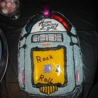50's Jukebox Cake There is neon running all along the cake, and the musical note flashed .