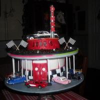 50's Drive In Diner You can't see them in the picture, but there was neon around the brim of the roof and the verticle sign blinked!