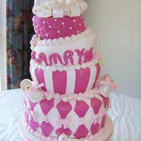 Topsy Turvy Baby Shower fondant with fondant accents