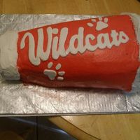 High School Musical Megaphone This cake was supposed to look like a megaphone pinata. The small end fell apart at 2am, so I had to fix that. Took this pic before i...