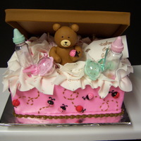 Gift For Baby I had to make a baby shower cake with the color scheme pink and brown and lady bugs. I tink I did ok. My customer liked it so that is what...