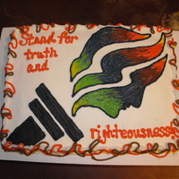 Lds Yw Cake a cake that I made for our Young Women in Excellence program! It was a lot of fun! I free handed it with buttercream icing.