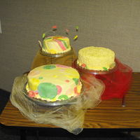 Autumnish Cake Just a fun cake i made for a church game night....buttercream icing with fondant accents