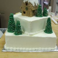 Log Cabin This was my final exam in one of my college classes. The trees are ice cream cones, and the cabin was a cookie cutter made from ginger...