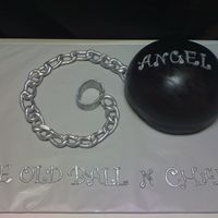 The Old Ball N Chain This cake was for a G rated bachelor party. All decor is fondant brushed with edible silver. TFL!