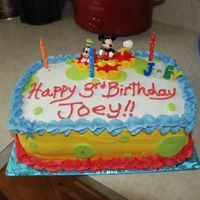Mickey Mouse Clubhouse My sons 3rd birthday cake.