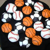Sports Cupcakes Cupcakes for my son's birthday party in school.