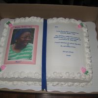 Mother's Day Cake Butter cake with white chocolate icing. Wording and Picture are on frosting sheets. My daughter and I both did this cake.