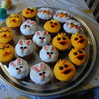 Easter Cupcakes Cupcakes for Easter Egg Hunt. All decorated in buttercream.