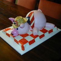 Pig Roast Cake - Side View Here he is from the side. I'm so happy with how he turned out.