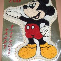 Mickey Mouse Cake For Evan's 3Rd Birthday Meeska, Mouska, Mickey Mouse. My son loves him, this was the first character cake I ever made.