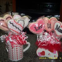 Valentine's Cookie Bouquets Samples of the bouquets I sold this year.