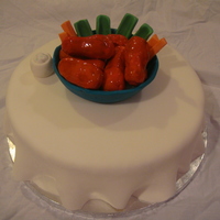 Bowl Of Chicken Wings I made this cake for my friend's son's communion..he is obssessed with chicken wings. The wings are made out of RKT covered in...