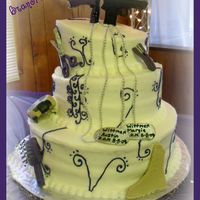 Austin & Margie Austin & Margie Wittmer's Whimsical - Topsy-Turvy Wedding Cake Cakes 8" White Cake with Cookies & Cream Filling10"...