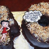 Betty Boop 40Th Cake Cake is an inside out German Chocolate cake. The Betty Boop is made out of gumpaste and hand painted. You can find step by step...