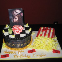 New Moon I just made this cake for a client of mine, her daughters birthday is Nov 20, She is bringing her daughter and friends to go and see The...