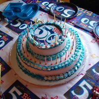 50Th Birthday Cake This was my 50th birthday cake that I made. It's all buttercream with chocolate cake.