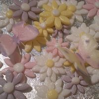 Butterflys And Flowers " of the butterflys going on my mum's cake and I will use a few of the flowers here as well............just loving these colours...