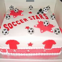 My Son's 10Th Birthday Cake This was my 1st try at run outs , I copied the logo off his football teams shirt was wicked doing them. My first lesson learnt in cake...