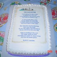 Baptism Praise the Lord !! My middle Grandson got baptized last Sunday along with about 14 others. I thought that called for a very special cake...