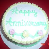 Happy Anniversary This is a baby 6" white for a friend at church.