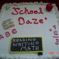 Egg Days 2009 8x8" square cake made for a contest in our town. It was chosen # 1.It was a white cake with BC and accents were all made of fondant....