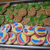 Beach Balls And Palm Trees Orange cake mix sugar cookies (thanks mdutcher), RI decoration