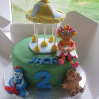 In The Night Garden All fondant, lolly pop sticks to hold up carousel
