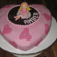 Ballerina Heart Cake All fondant. Ballerina turned out a bit fatter than I had hoped! But needed some bulk to stabilise head. The face was done using a mould,...