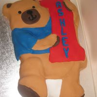 First Birthday Bear I used the wilton winnie the phoo tin, but altered the face (and colour scheme) so it was not a winnie cake as they just wanted a simple...
