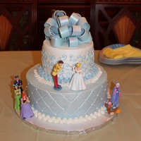 Cinderella Birthday Cinderella Birthday for my godchild's 3rd birthday - white cake with strawberry filling - 10" / 6" all buttercream with...