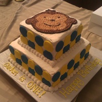 Mod Monkey 1St Birthday Made this cake for my cousin's little boy's first birthday - mod monkey theme. It was white cake with lemon filling on the top...