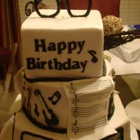 60Th Birthday I think this cake would have looked much better in fondant. I took the design idea from another cake on this site. (thanks) . White,...