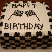 Checkerboard Another chocolate cake with buttercream icing.