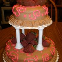 Choco Strawberry Wedding wedding cake i did for a friend