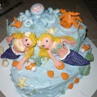 Mermaids Under The Sea fondant under the sea cake