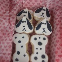 Sad? Dalmation Dog Cookies! I made these for our vet and their office peeps. They always take such great care of our poochs wanted to treat them to a valentine's...