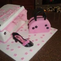 Shoebox And Pruse Cake Shoebox and pruse are chocolate cake covered in fondant, shoe is gumpaste. Now I know why you should use vodka/gin for thinning out food...