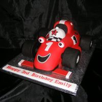 Roary Racing Car Roary Racing Car - For a little girls birthday, cake was mareira with vanilla buttercream and the wheels were made of chocolate rice crispy...