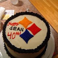 Steelers 40Th Birthday Cake I made this for my best friend's fiancee on his 40th. It was the first time I made a cake for someone other than my family. They were...