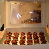 Chocolate Cupcakes My first attempt at a 1M Tip Swirl. Thanks lindambc! Chocolate cupcakes with chocolate icing I made for a cake/dessert auction at my church...