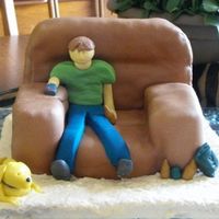 Couch Cake I made this for my brothers birthday, It was the first 3D cake I made and am fairly pleased with how it turned out.