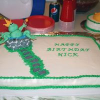 Frog Prince 1St Birthday Cake This cake was made for my nephew's 1st Birthday. His mom wanted a prince theme so I came up with the frog prince thanks to others from...