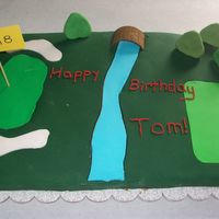 Golf Birthday This is a chocolate cake with chocolate butter cream and fondant