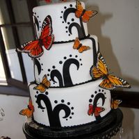 Quinceanera Butterfly Cake 